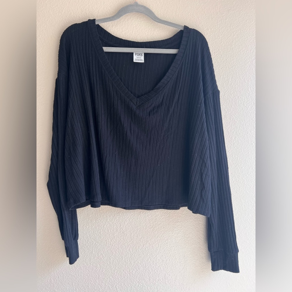 Comfy fall off the shoulder sweater size L from PINK.
